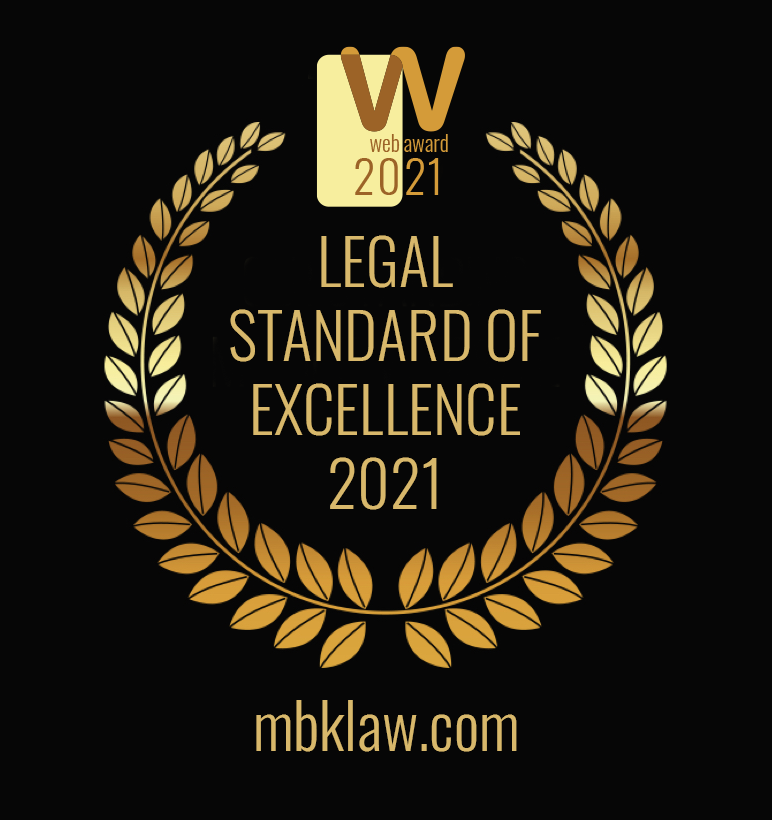 Web Marketing Association 2021 Legal Standard of Excellence mbklaw.com