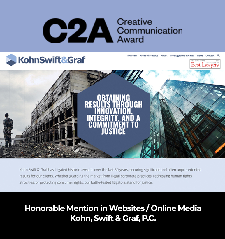 C2A award for Kohn Swift & Graft